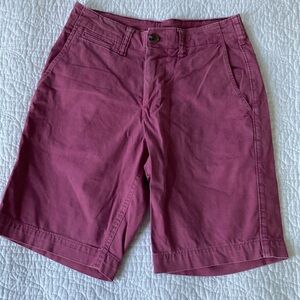 American Eagle Outfitters Red Flat Front Shorts